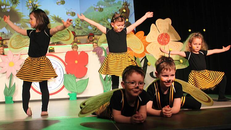 Allerliebste Bienchen schwirrten über die "Klatschmohnwiese".  Fotos: Veronika Schadeck