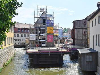 Unter der künftigen Besucherterrasse des Welterbebesucherzentrums verbirgt sich die Turbine des Wasserkraftwerks. Foto: Ronald Rinklef