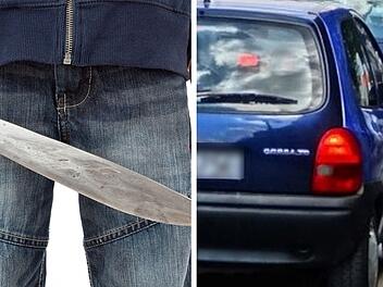 W&uuml;rzburg: Vermummter 27-J&auml;hriger bedroht Autofahrer mit Machete - Polizei sucht Zeugen