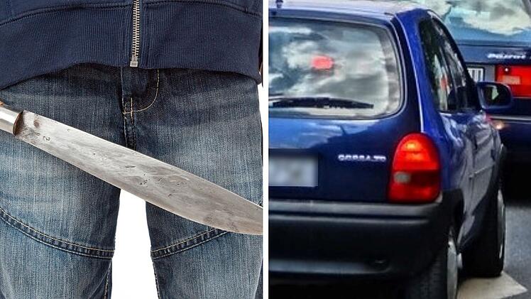 W&uuml;rzburg: Vermummter 27-J&auml;hriger bedroht Autofahrer mit Machete - Polizei sucht Zeugen