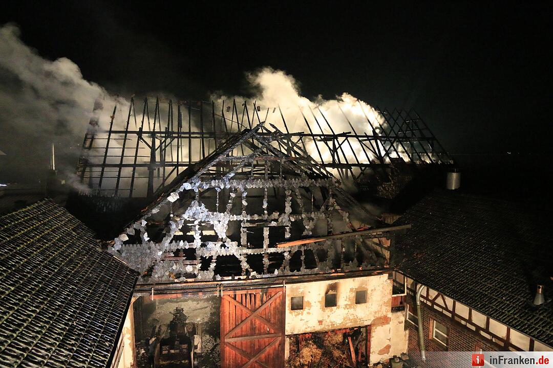 Scheunenbrand in Reundorf bei Lichtenfels