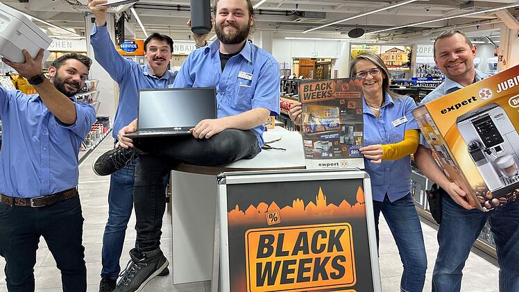 Black Week bei expert in Bamberg, Bad Kissingen, Bayreuth, Coburg, Forchheim, Fürth, Haßfurt, Hof, Höchstadt, Kronach, Lichtenfels, Münchberg, Neustadt bei Coburg und Schweinfurt