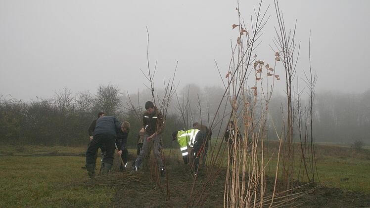 Das Klassenzimmer mit der freien Natur tauschten jüngst 20 Landwirtschaftsschüler bei einem Projekt des Landschaftspflegeverbands bei Großwalbur. Foto: Martin Rebhan