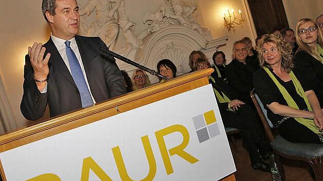 Der bayerische Finanz- und Heimatminister Markus S&ouml;der bei seiner Rede im Kaisersaal  Foto: Matthias Hoch