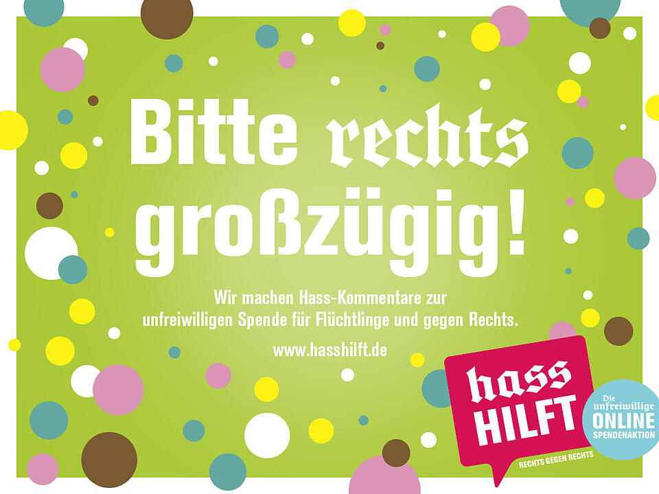 Hass hilft: Ein Euro pro Hasskommentar