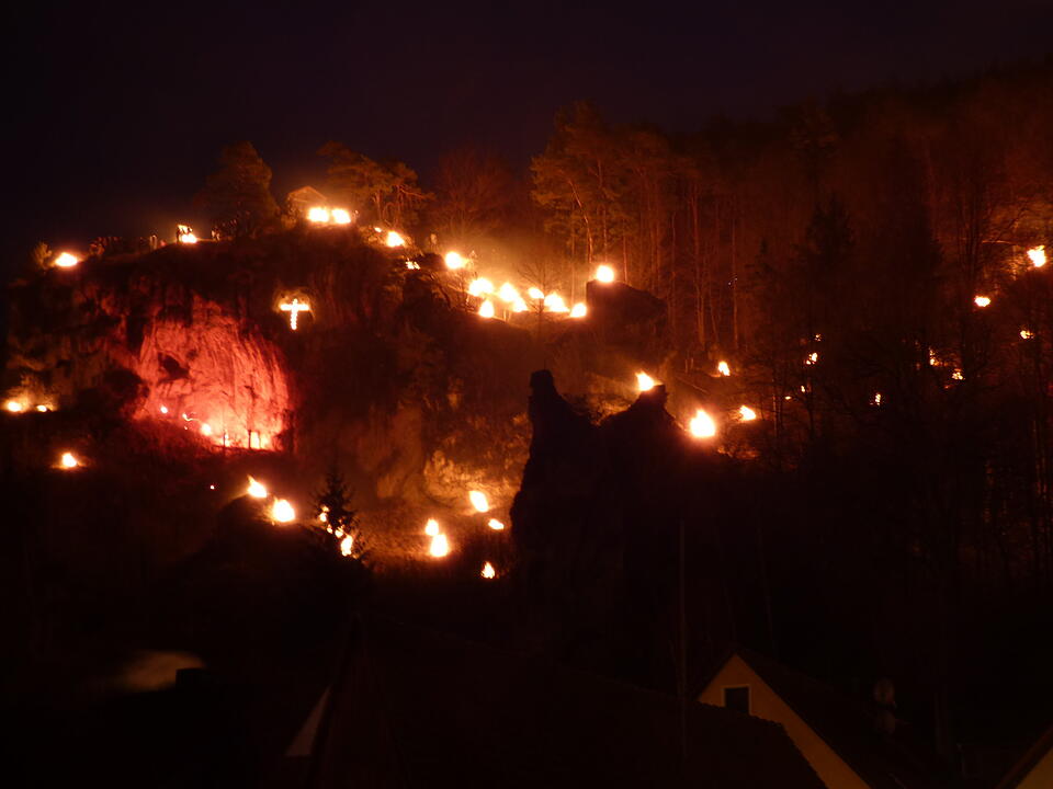 Lichterprozession in Pottenstein 2019