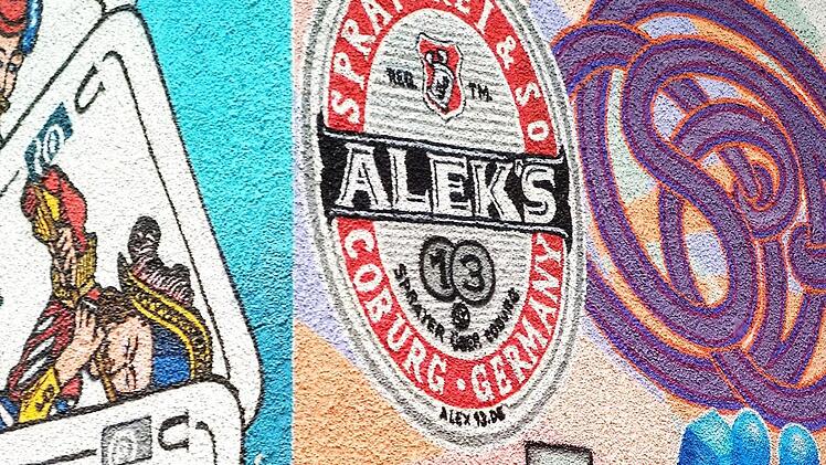 Graffiti von Alex Reuther vor der Berufsschule in der Coburger KanalstraßeFoto: Jochen Berger