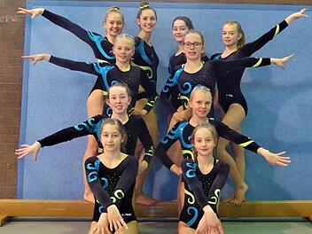 Die Turnerinnen der TS Herzogenaurach holten zweimal Silber und einmal Bronze. Foto: Peter Müller