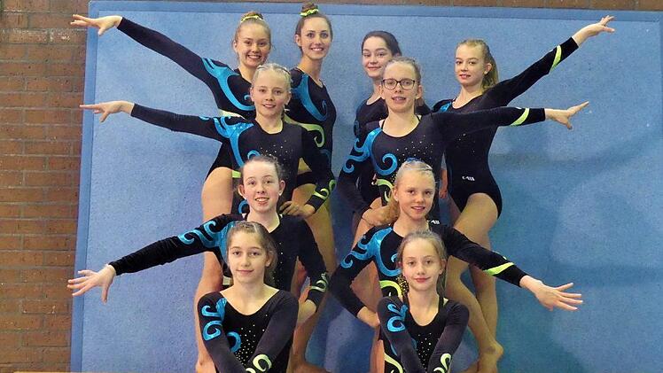 Die Turnerinnen der TS Herzogenaurach holten zweimal Silber und einmal Bronze. Foto: Peter Müller