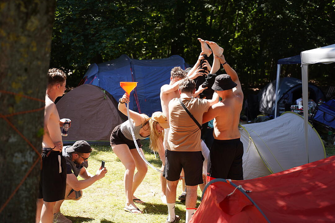 Bestes Wetter und super Stimmung beim Camping