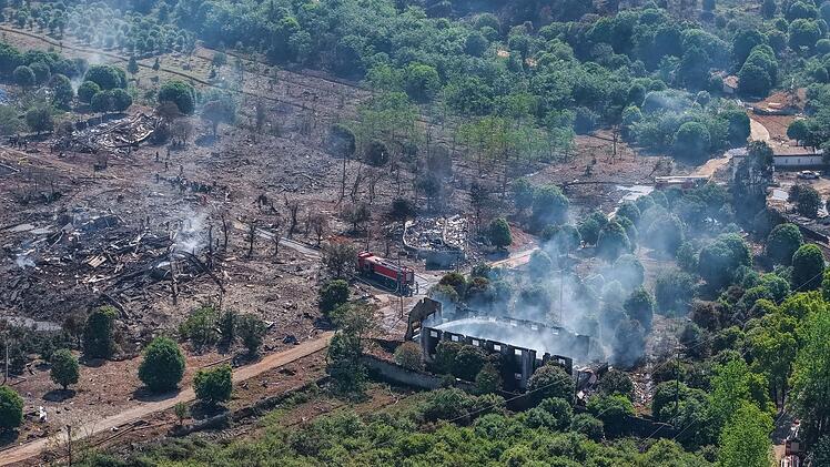 Explosion in Feuerwerksfabrik in China