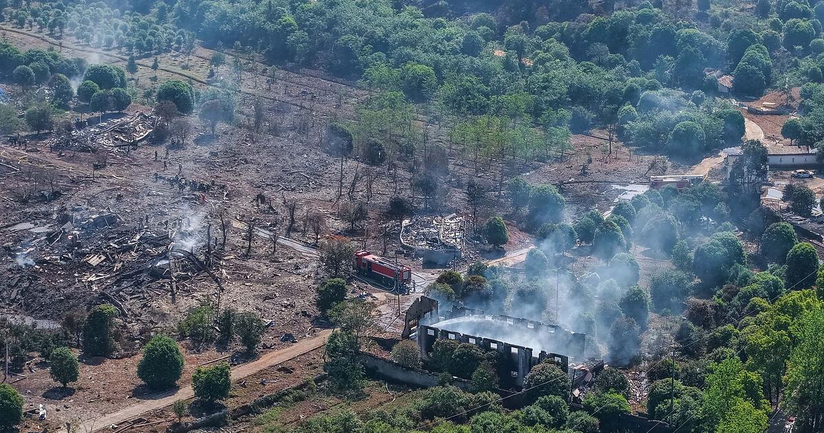 Explosion in Feuerwerksfabrik in China: 37 Tote