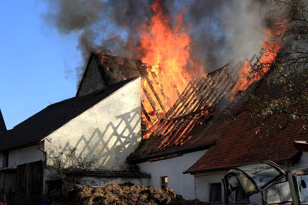 Brand in Schweinestall in Herzogenaurach