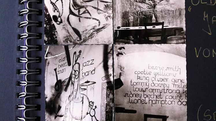 Originalschriftzug im Jazzkeller