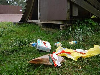 Müll und Randale statt Spiel und Spaß: Sollten sich die Zustände nicht bald ändern, wird die Gemeinde Weidhausen den Skate-Park neben der Schule wieder abbauen. Foto: Berthold Köhler