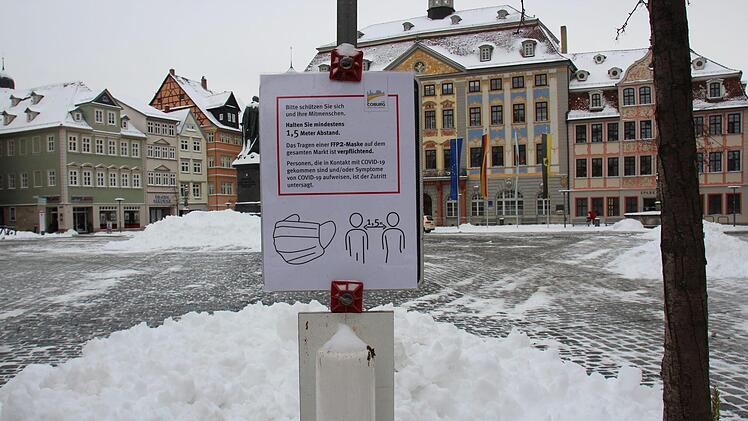 In der Coburger Innenstadt galt seit Wochen eine Maskenpflicht.
