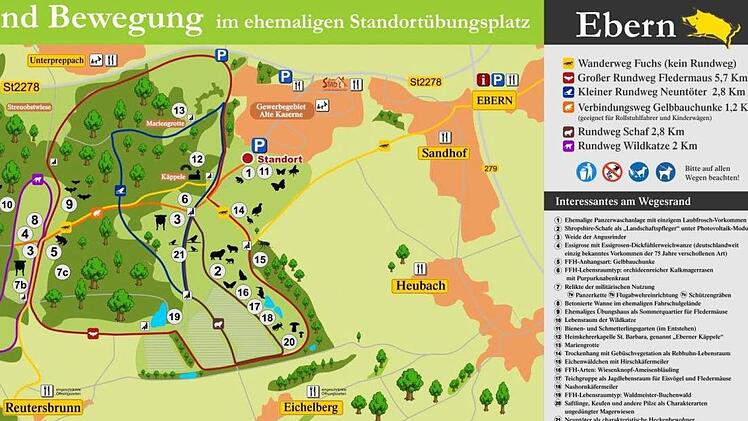 Der Plan, kleiner aber mit Legende.