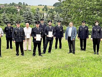 Die Geehrten der Feuerwehr Wickendorf