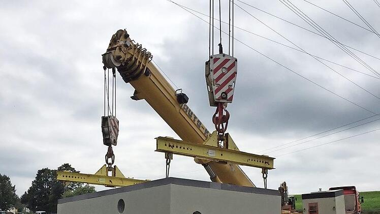 Die Pumpstation der neuen Abwasserdruckleitung in Neuensorg steht bereits. Foto: privat