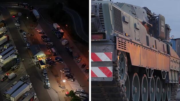 Panzer auf A3-Parkplatz bei Nürnberg - Polizei führt Großkontrolle durch