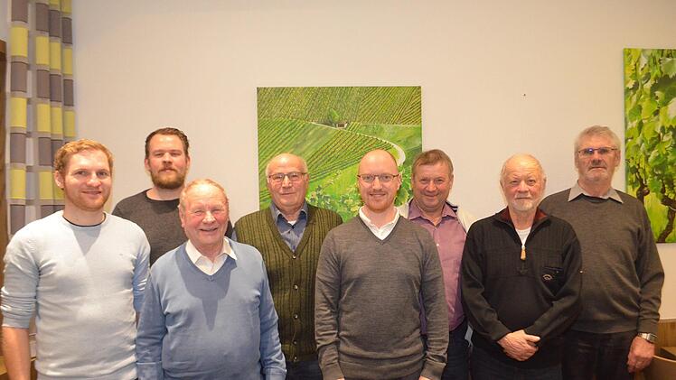 Ehrungen beim Weinbauverein Ramsthal: (von links)  1. Vorsitzender  Lorenz Neder, Sebastian Greubel, Walter Unsleber, Theo Sixt, Markus Lomb, Reinhard Unsleber, Alfons Späth und Heinrich Warmuth. Andreas Lomb