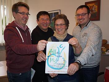 Das Vorbereitungsteam aus Bad Brückenau lädt am Karfreitagabend zu "Allesodernix" ins Staatsbad ein. Das Bild zeigt von links: Bernhard Hopf, Diakon Kim Sell, Gabriele Friedrich und Steffen Link.  Foto: Marion Eckert