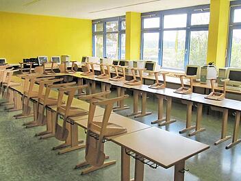 Der PC-Raum, der würde zum Klassenzimmer, wenn ein Teil der Montessori-Schule mit in die Gundelsheimer ziehen würde. Fotos: privat