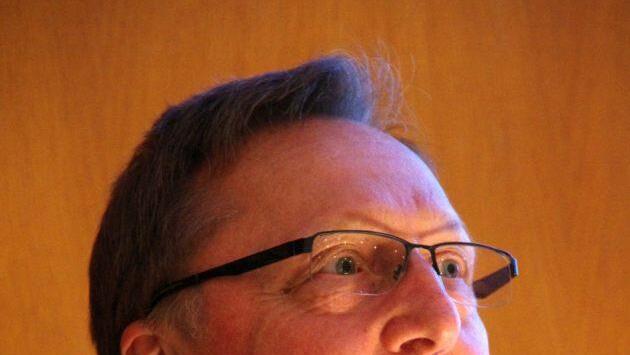 Am Rednerpult: Bernd Eisenmann. Klaus Werner
