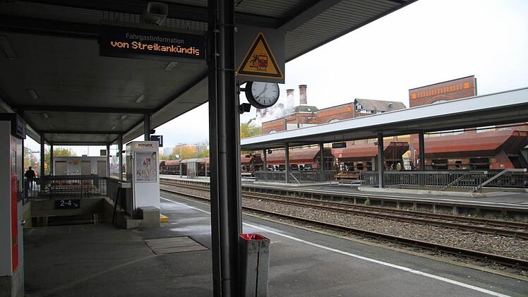 Die Lokführer streikten - auch in Kulmbach fielen Züge aus. Foto: Sonja Adam