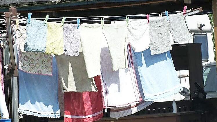 W&auml;scheaufh&auml;ngen war nicht angesagt &ndash; hier W&auml;sche in Simmersdorf