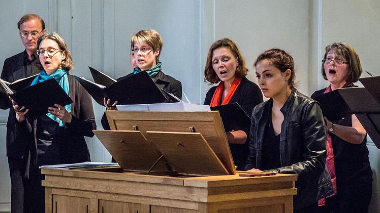 Unter Leitung von Wolfgang Weser sang der Kammerchor Hof in der Schlosskirche von Lahm. Foto: Jochen Berger