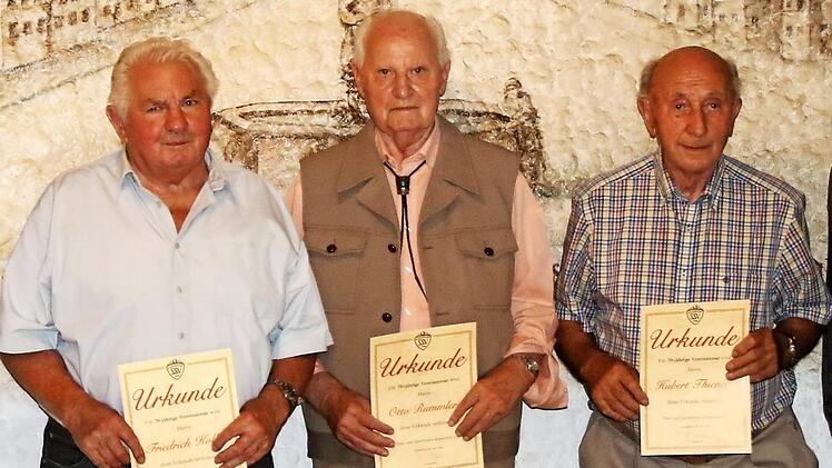 Männer der ersten Stunde. Von links: Hubert Thienel, Otto Rummler undFriedrich Kolb.