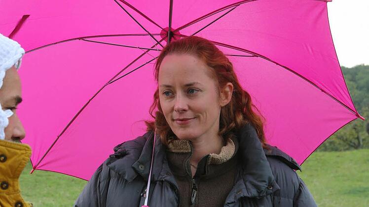 Hauptdarstellerin Silke Bodenbender in einer Pause ...Foto: Barbara Herbst