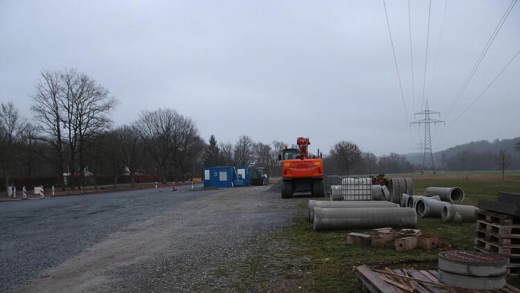 Die Baustelle Heinersreuth ist in der Winterpause. Foto: Jürgen Gärtner