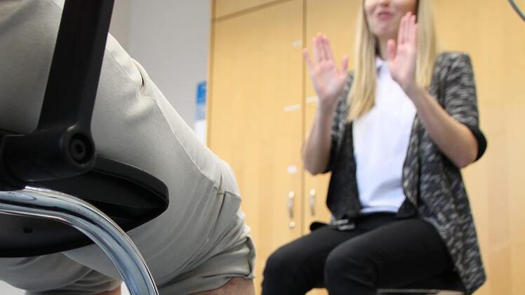 Besonders beliebt bei der Veranstaltung "Gesundheitsstadt": Der Venen-Check am Venenzentrum der Prümmer-Klinik in Bad Brückenau. Foto: Ulrike Müller