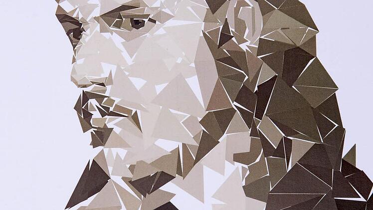 Fabian Andritschke (7b) gewann mit seinem "Rückert im Mosaik" den Preis der Unterstufe.Foto: Rudolf Hein