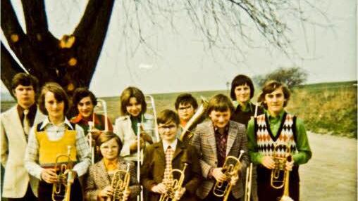 Das erste Gruppenbild der Pautzfelder Blasmusiker aus dem Jahr 1973Fotos: privat