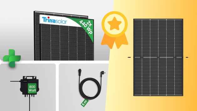 Die Komponenten des ACTEC-Balkonkraftwerks stehen für Qualität - allen voran die 440-Watt-Module von Trina Solar.
