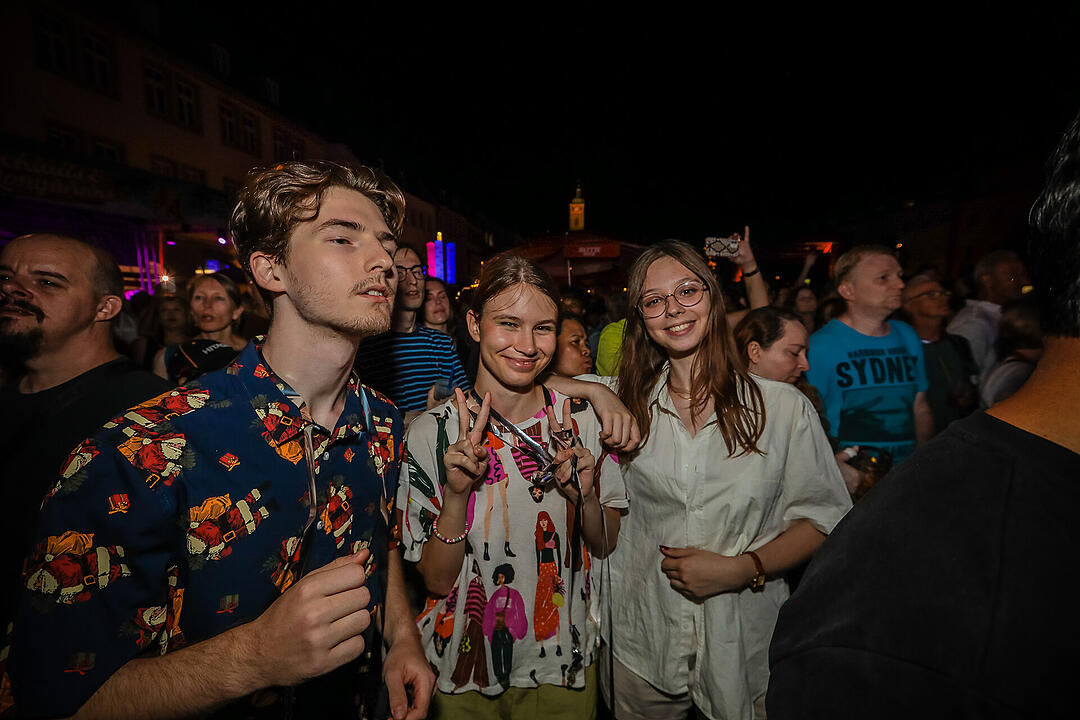 Beste Stimmung beim Stadtfest in Schweinfurt.