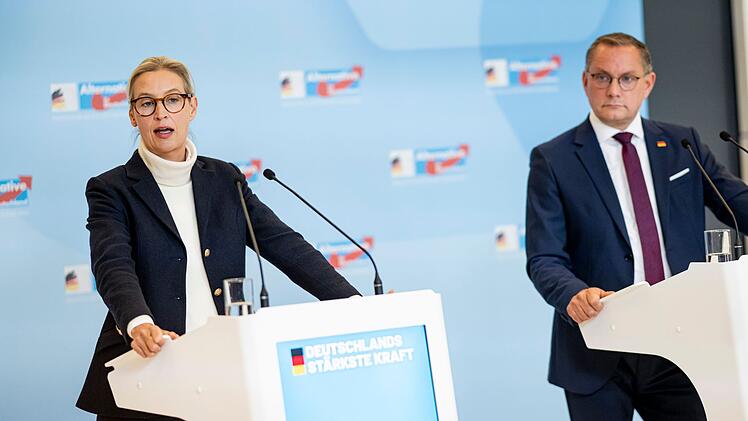 AfD-Chefs Alice Weidel und Tino Chrupalla (Archivbild)