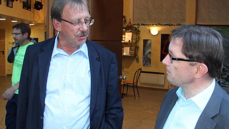 Kulmbachs Bürgermeister Stefan Schaffranek (links) und Redaktionsleiter Alexander Müller Foto: Jürgen Gärtner
