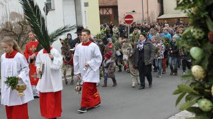 Prozession am Palmsonntag in Hallerndorf