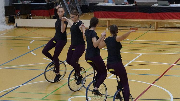 Die 4er-Einradmannschaft von"Solit" Reuth bei der Deutschen Meisterschaft 2018 Foto: Thomas Bittruf