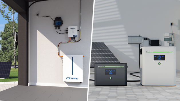 Mit dem Maxxicharge (V1) und dem SPAUN Energy Master steigen zwei Stromspeicher fürs Balkonkraftwerk in den Ring: Das sind die Gemeinsamkeiten - und grundlegenden Unterschiede.