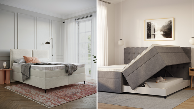 Mit dem Online-Konfigurator des Mozart 7 Boxspringbetts kannst du dein Traumbett individuell nach Maß zusammenstellen.