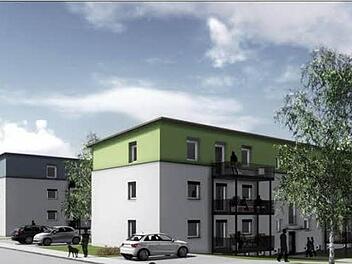 Blick in die Zukunft: So werden die sanierten Wohnblocks einmal aussehen.  Repro: WVG