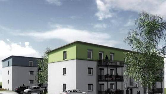 Blick in die Zukunft: So werden die sanierten Wohnblocks einmal aussehen.  Repro: WVG