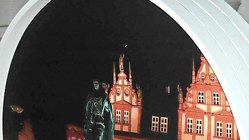 Der Melchior-Otto-Platz aus ungewöhnlicher Perspektive – aufgenommen 2009 bei „Kronach leuchtet“