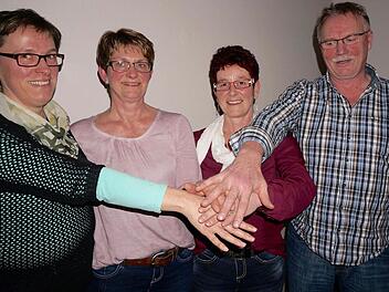 "Gemeinsam sind wir stark", ruft der Vorstand der Gartenfreunde (von links): Martina Schottdorf, Sigrid Bold, Sylvia Kuhn und Thomas Bold. Foto: Gerd Schaar