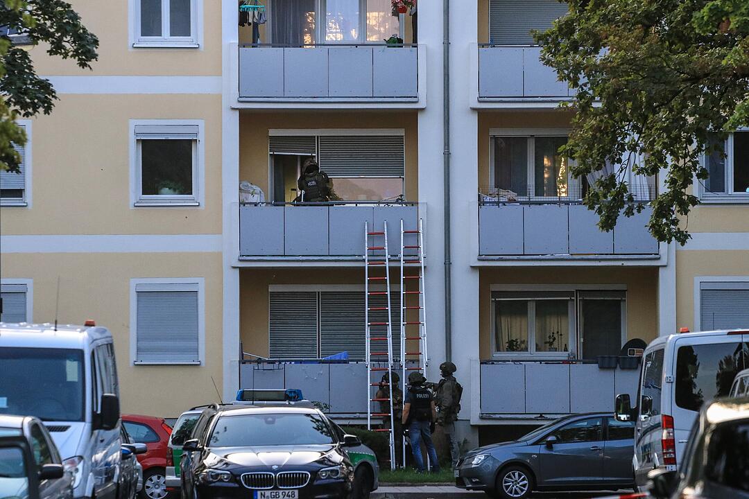 SEK und Spezialisten des LKA in Bamberg im Einsatz